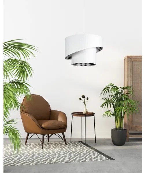 Luster na lanku LORI 1xE27/60W/230V biela