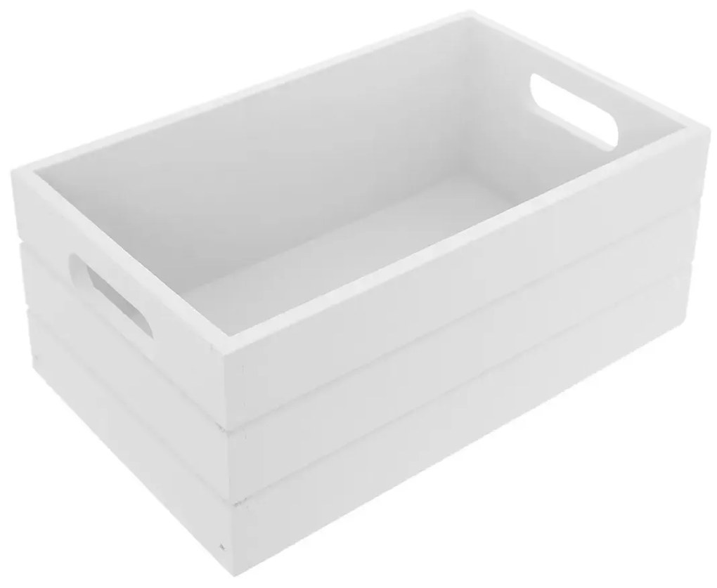 Orion Drevená debnička, biela, 31 x 21 x 13 cm, M