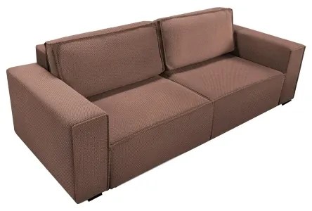 Rozkladacia trojmiestna pohovka s úložným priestorom RONDA červená