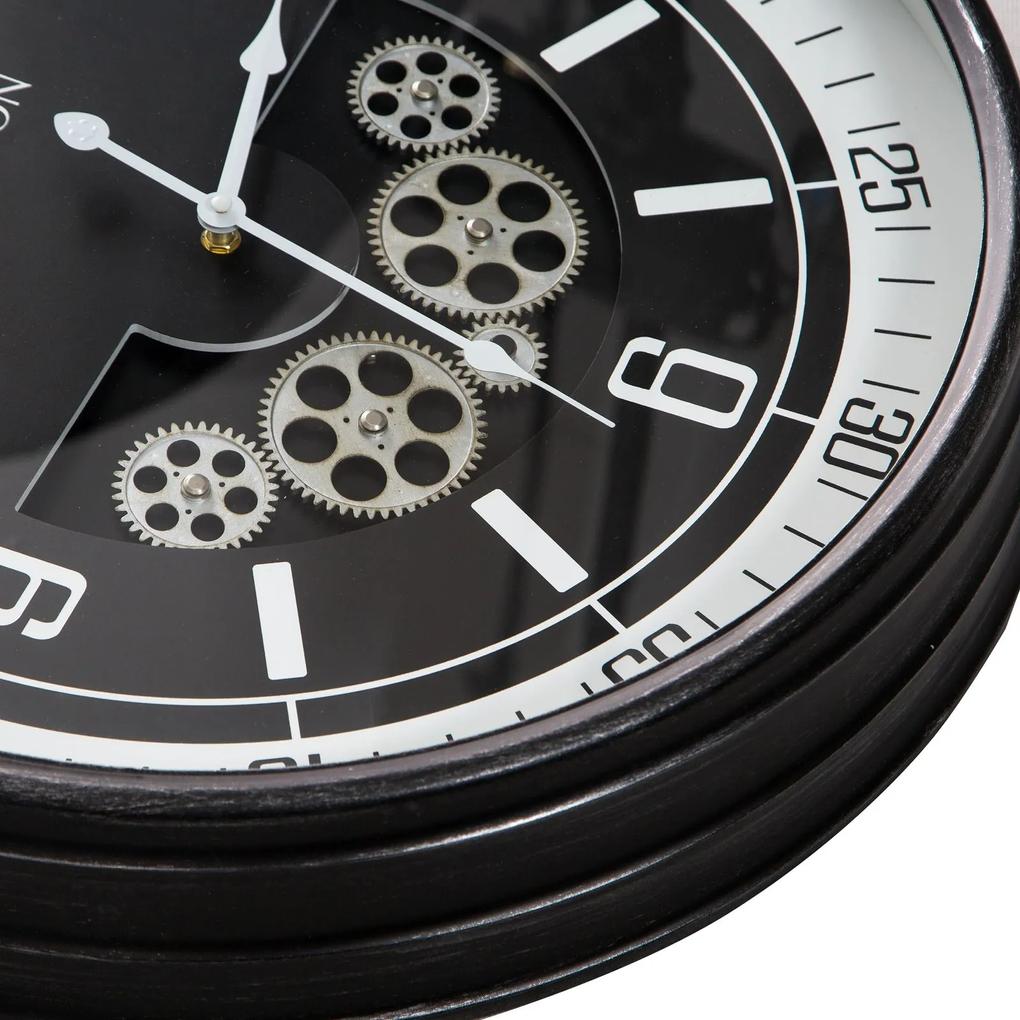 Dekoratívne hodiny 59x11x59 cm čierne