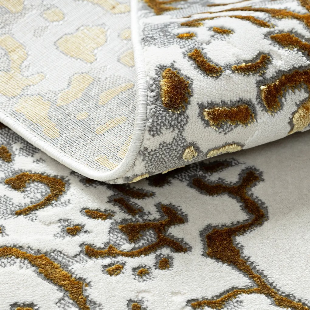 Dywany Łuszczów, Kusový koberec Allure 1961 gold/white, 140x190, žltá, kancelária