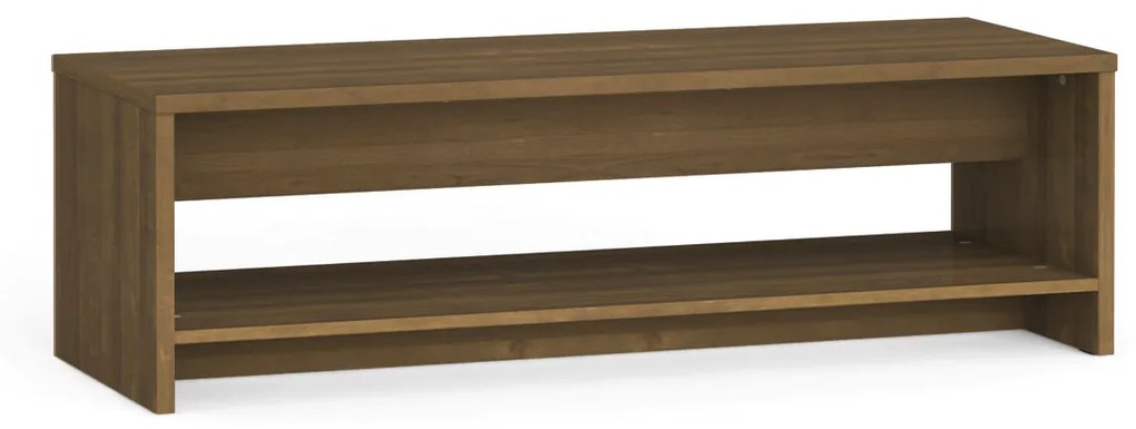 Šatníková lavica s policou na topánky, zosilnená, 1500 mm, orech