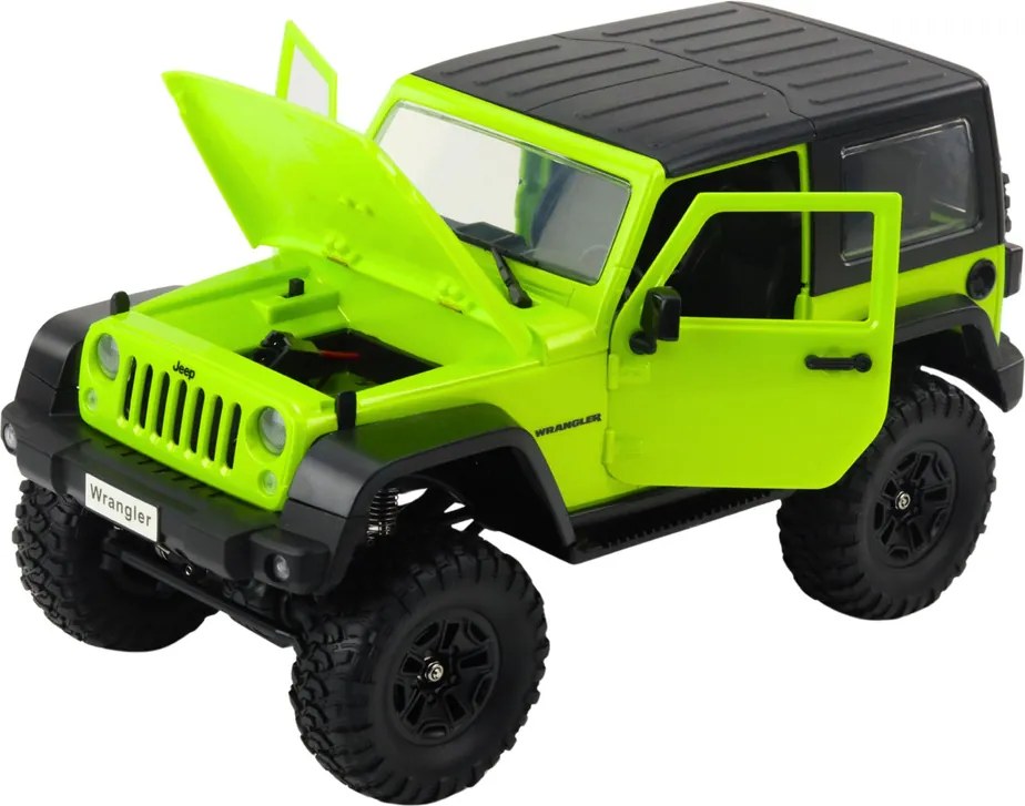 Double E Diaľkovo ovládané terénne auto RC Jeep Wrangler Rock Crawler zelený 1:14