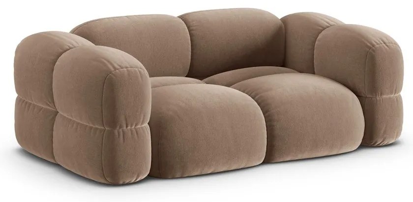 Hnedá zamatová pohovka 210 cm Loretto – Cosmopolitan Design