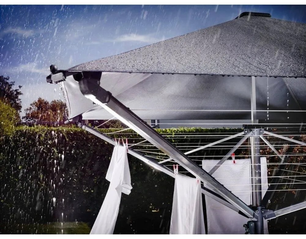 Vonkajší sušiak na bielizeň v striebornej farbe 40 m LinoProtect 400 – LEIFHEIT