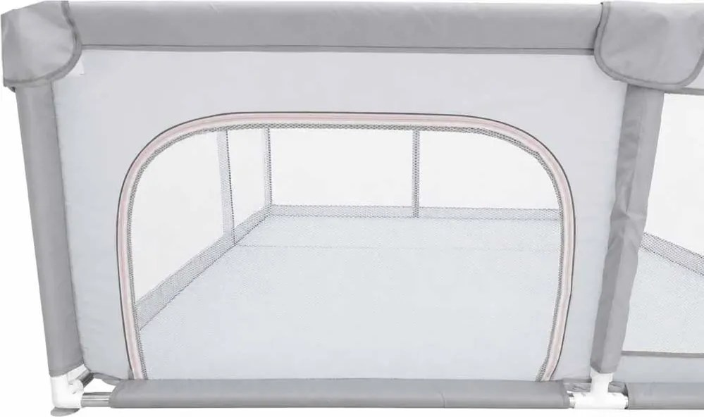 Skladacia sieťová detská ohrádka KIK 180×200 cm, sivá