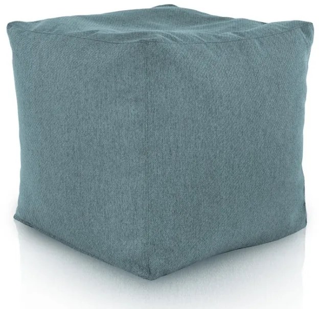 Taburetka melanž tyrkysová kocka Eco