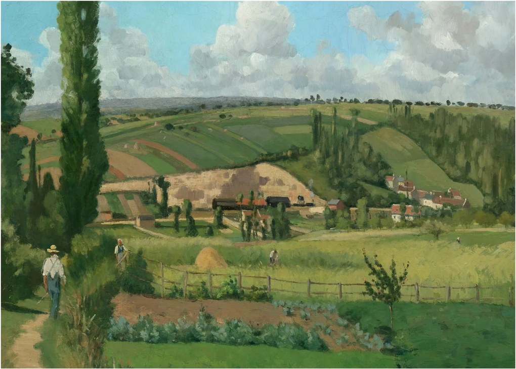 Obraz - Camille Pissarro, Landscape at Les Pâtis, Pontoise, reprodukcia (70x50 cm)