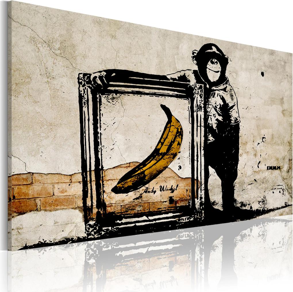 Obraz - Inspired by Banksy - sepia 60x40