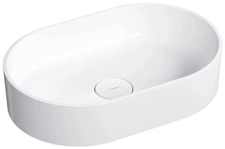 OMNIRES OVOUNBP - Umyvadlo OVO 55x36 cm dolomit lesklá biela