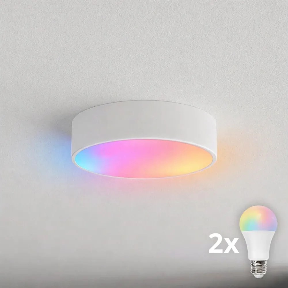 Brilagi - LED RGBW stmievateľné stropné svietidlo CLARE 2xE27/9W/230V Wi-Fi biela