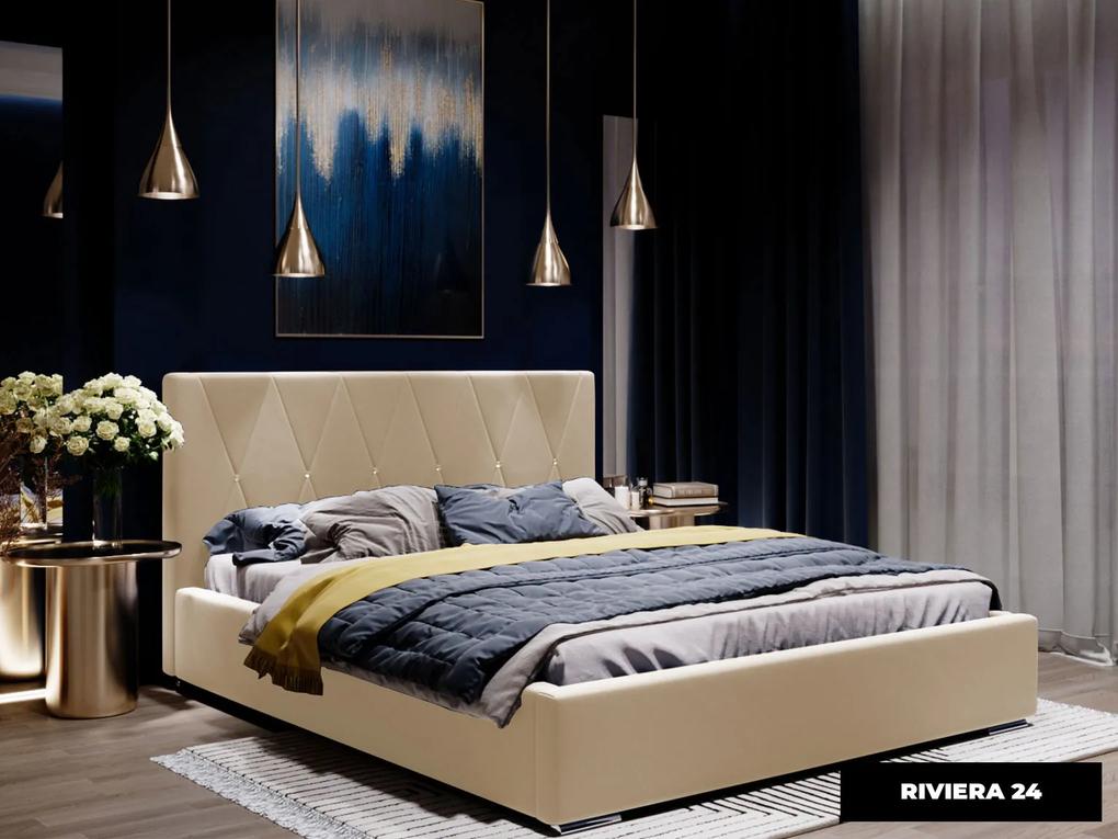 PROXIMA.store - Moderná čalúnená posteľ CHIARA ROZMER: 160 x 200 cm, TYP ROŠTU: KOVOVÝ ROŠT
