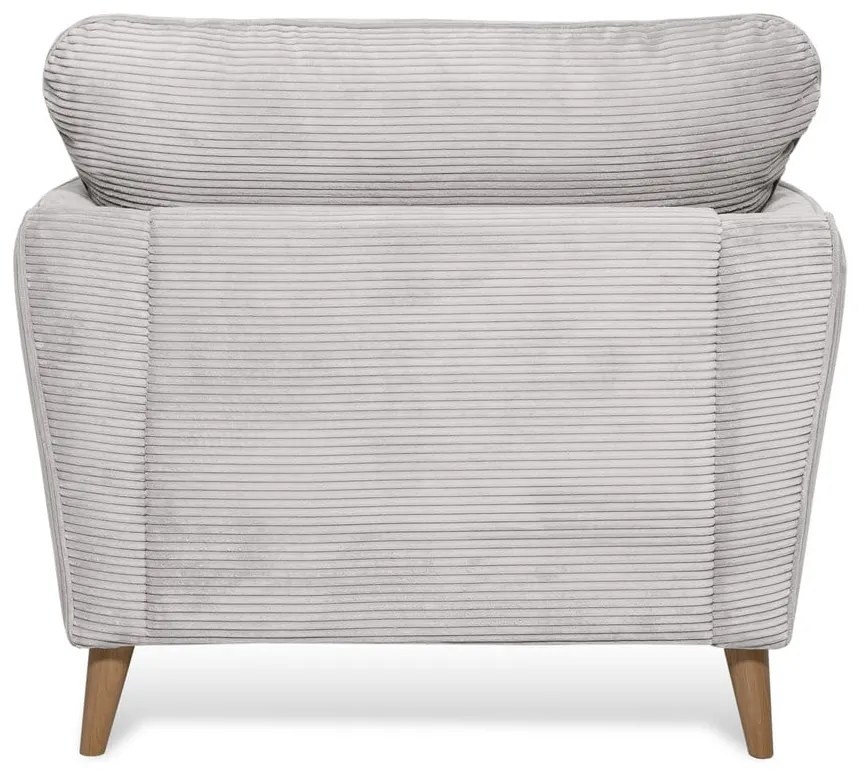 Svetlosivé menčestrové kreslo Paris – Scandic