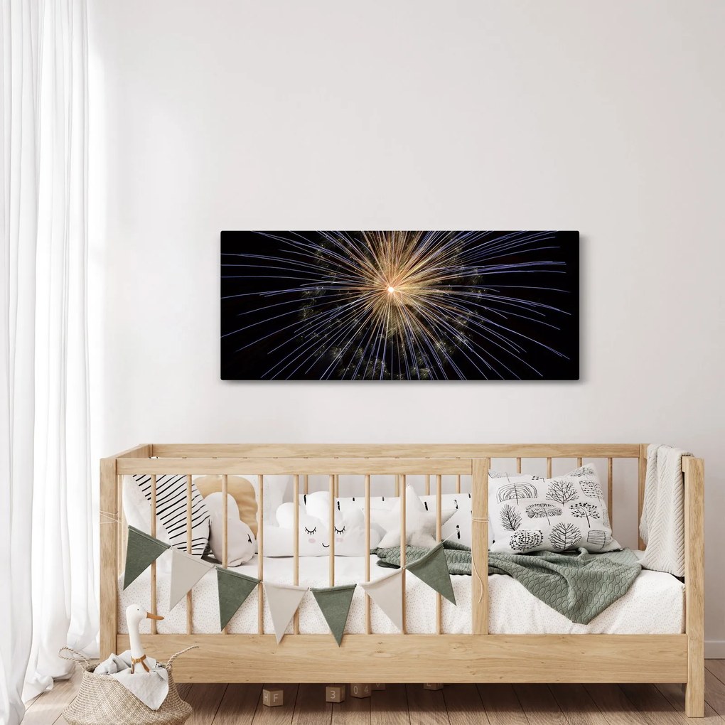 Obraz ohňostroja (120x50 cm)