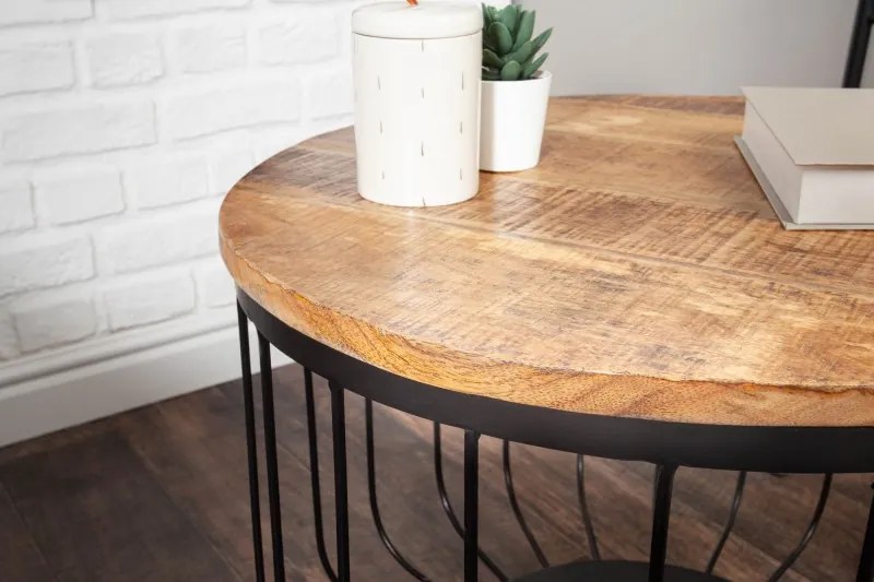Konferenčný stolík Factory Loft 56cm prírodná mango