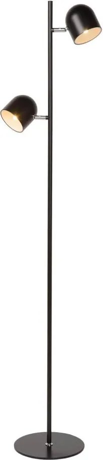 Lucide 03703/10/30 - LED stojacia lampa SKANSKA-LED 2xLED/5W/230V čierna