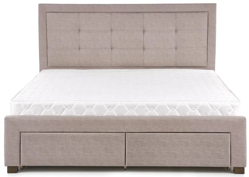 Posteľ Evora 160 béžová/orech