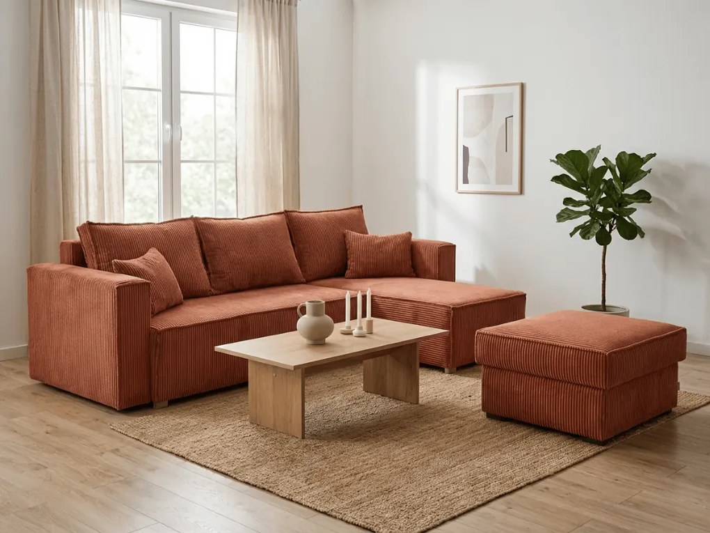 Terakotový taburet SMART COSARO s úložným priestorom 65x65 cm