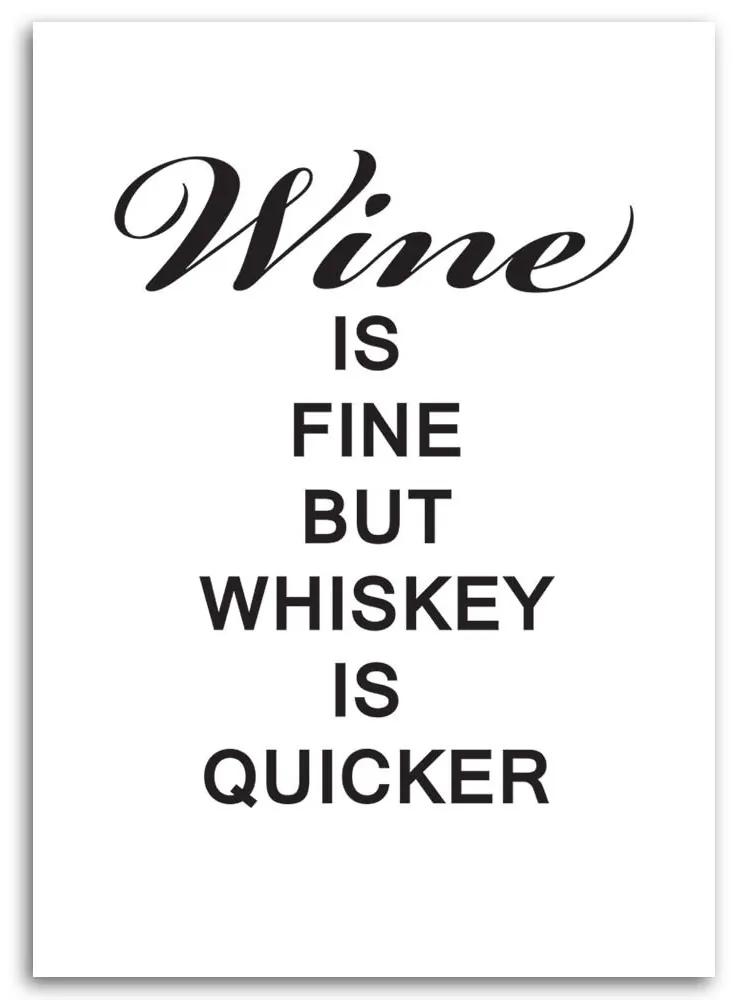 Obraz na plátně Whisky Víno výroky - 80x120 cm