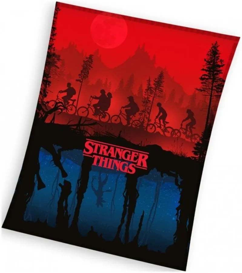 Veľká coral fleece deka Stranger Things - gramáž 240 g/m² - 150 x 200 cm