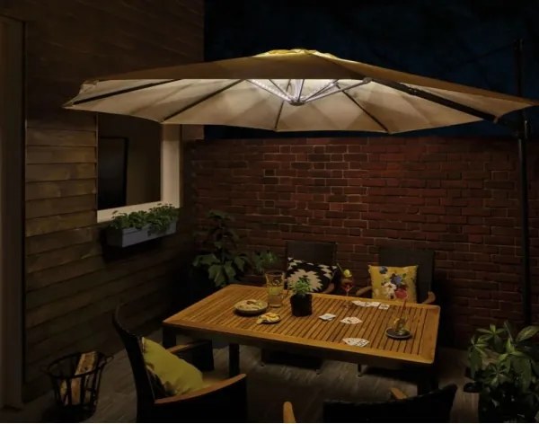 Paulmann 94208 - LED/1,8W Osvetlenie slnečníka PARASOL 5V/USB 1,6m