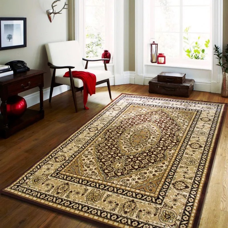 DomTextilu Hnedý vintage koberec do obývacej izby 17614-157624