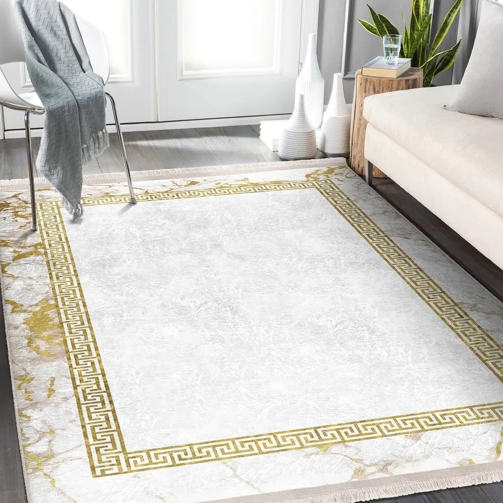 Koberec v bielo-zlatej farbe 120x180 cm - Mila Home