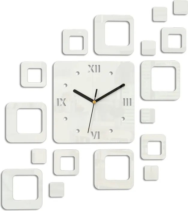 Moderné nástenné hodiny ROMAN WHITE white