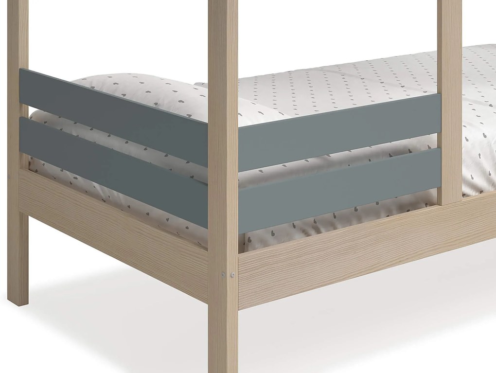 Detská posteľ elana 90 x 190 cm prírodná/zelená MUZZA