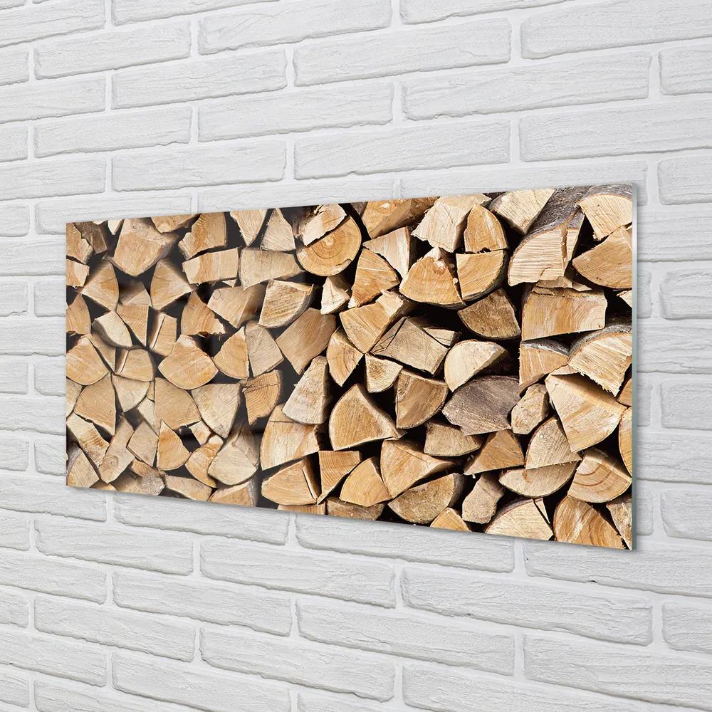 Obraz plexi Wood zloženie paliva 140x70 cm