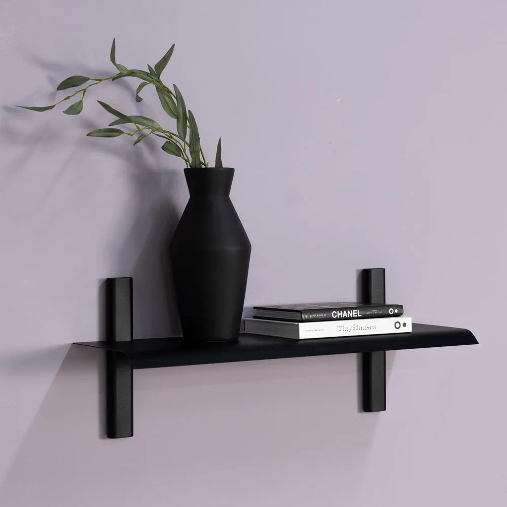 Čierna kovová polica 60 cm Hola – Spinder Design