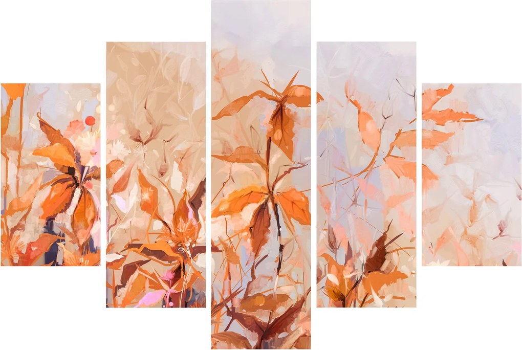 Obraz - Maľované kvety (150x105 cm)
