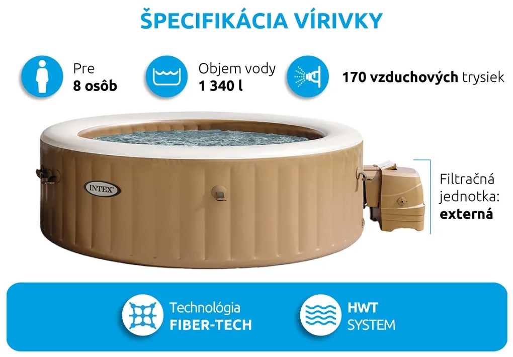 Marimex | Vírivý bazén Pure Spa Bubble HWS 8 NP | 11400293