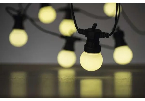 LED  Vonkajšia dekoračná reťaz 10xLED/10m IP44 biela