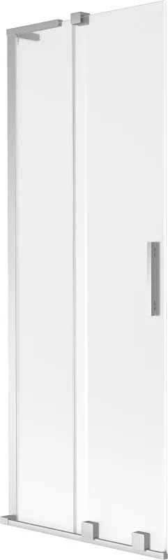 Mexen Velar L, 2-krídlová posuvná vaňová zástena 75 x 150 cm, 8mm sklo námraza, chrómová, 896-075-003-31-01