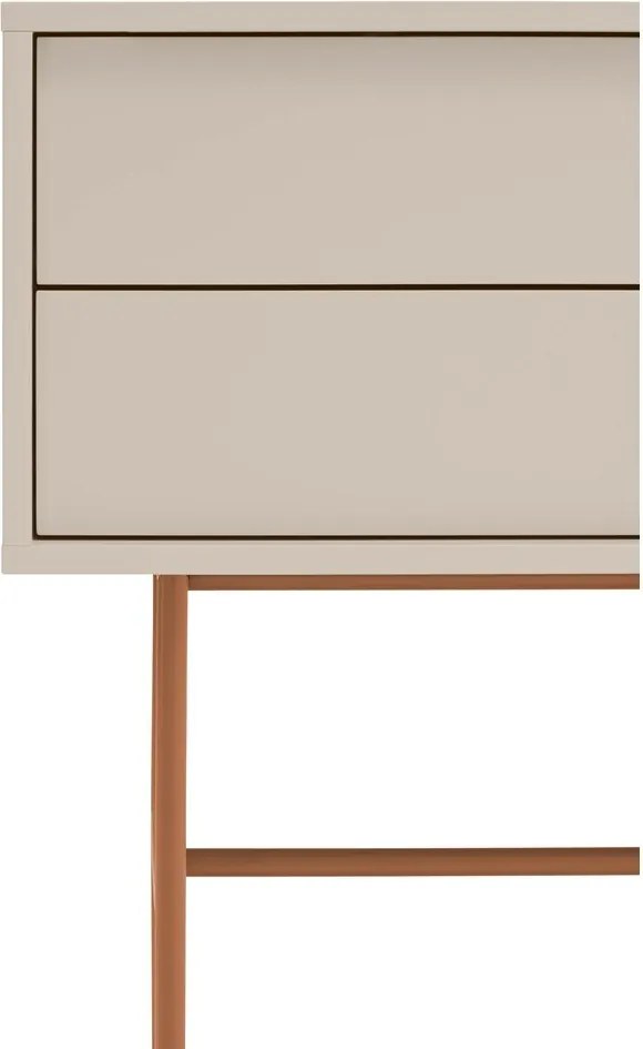 Konzolový stolík v béžovo-tehlovej farbe 35x110 cm Nube – Teulat