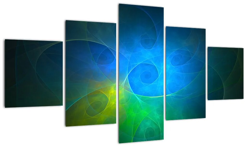 Obraz modrej abstrakcie (125x70 cm), 40 ďalších rozmerov