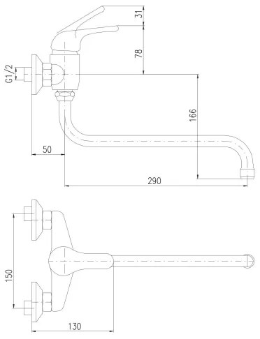 RAV Slezák SA001.5/22 - Drezová/umývadlová batéria SAZAVA lesklý chróm