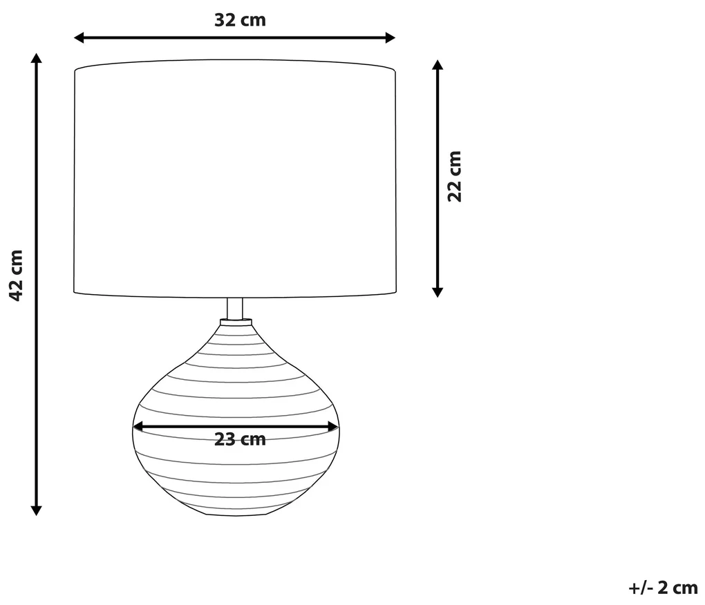 Zlatá stolná lampa KUBAN Beliani