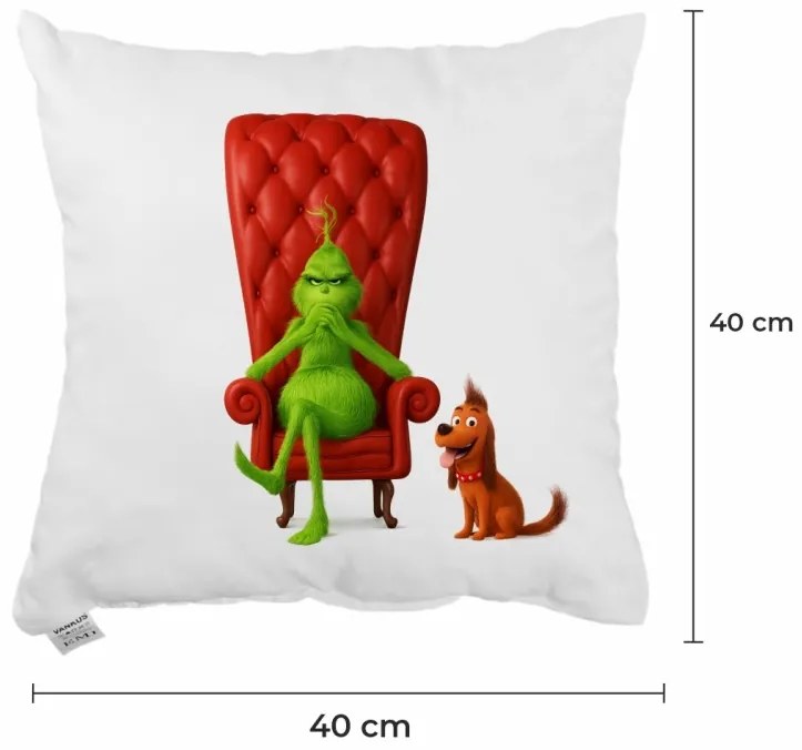 Vianočný vankúš Grinch 40x40 cm EMI