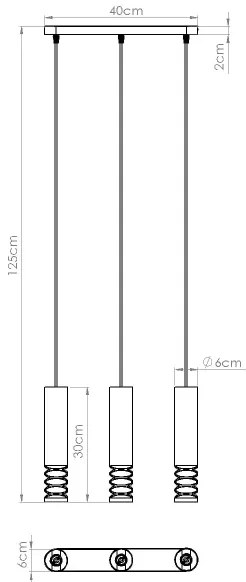 Sollux SL.1688 - Luster na lanku LAMI 3xGU10/10W/230V biela