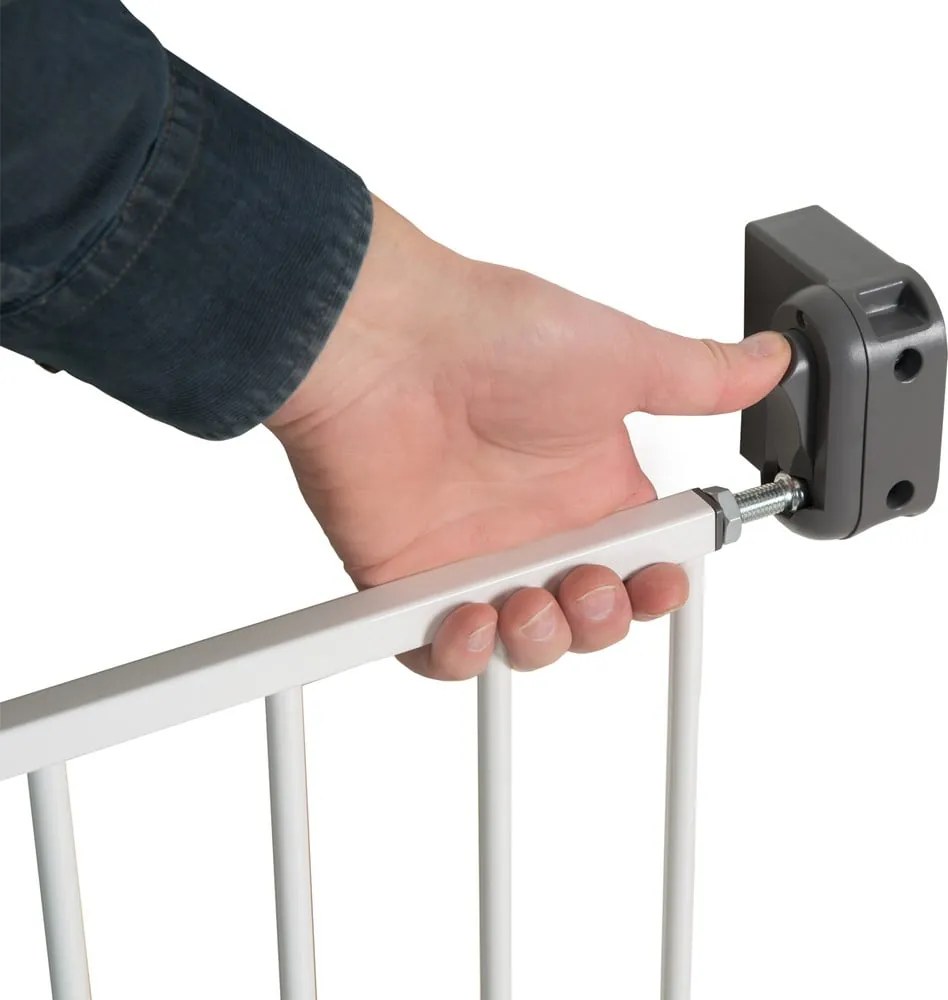 Biela kovová zábrana do dverí – Roba