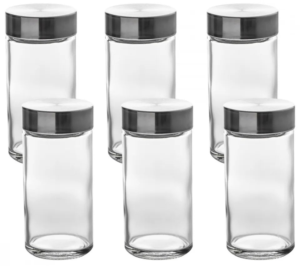 5Five® Korenka, súprava 6 ks sklenených koreničiek so sypátkom, POTS 80 ml