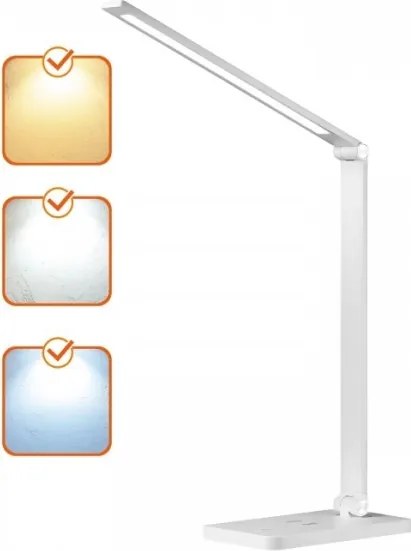 Stolná stmievateľná LED lampa s bezdrôtovým nabíjaním NOBLITE Q LED/7W/230V 3000/4000/6500K biela