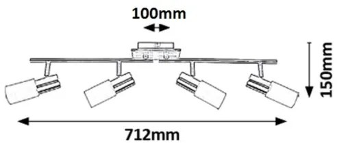 Rabalux 6099 - Bodové svietidlo LOGAN 4xE14/40W/230V