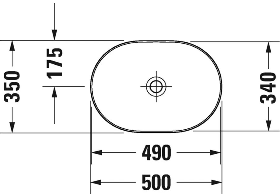 Duravit Luv - Umývadlová misa 500x350 mm, biela/šedá 0379502300