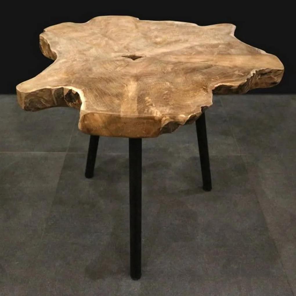 H&S Collection Ambiance Príručný stolík drevo z tíkového koreňa