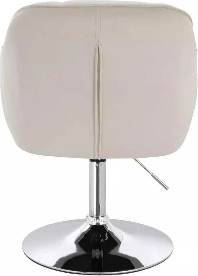 LuxuryForm DESIGN Stolička AVOLA VELUR na striebornom tanieri - krémová