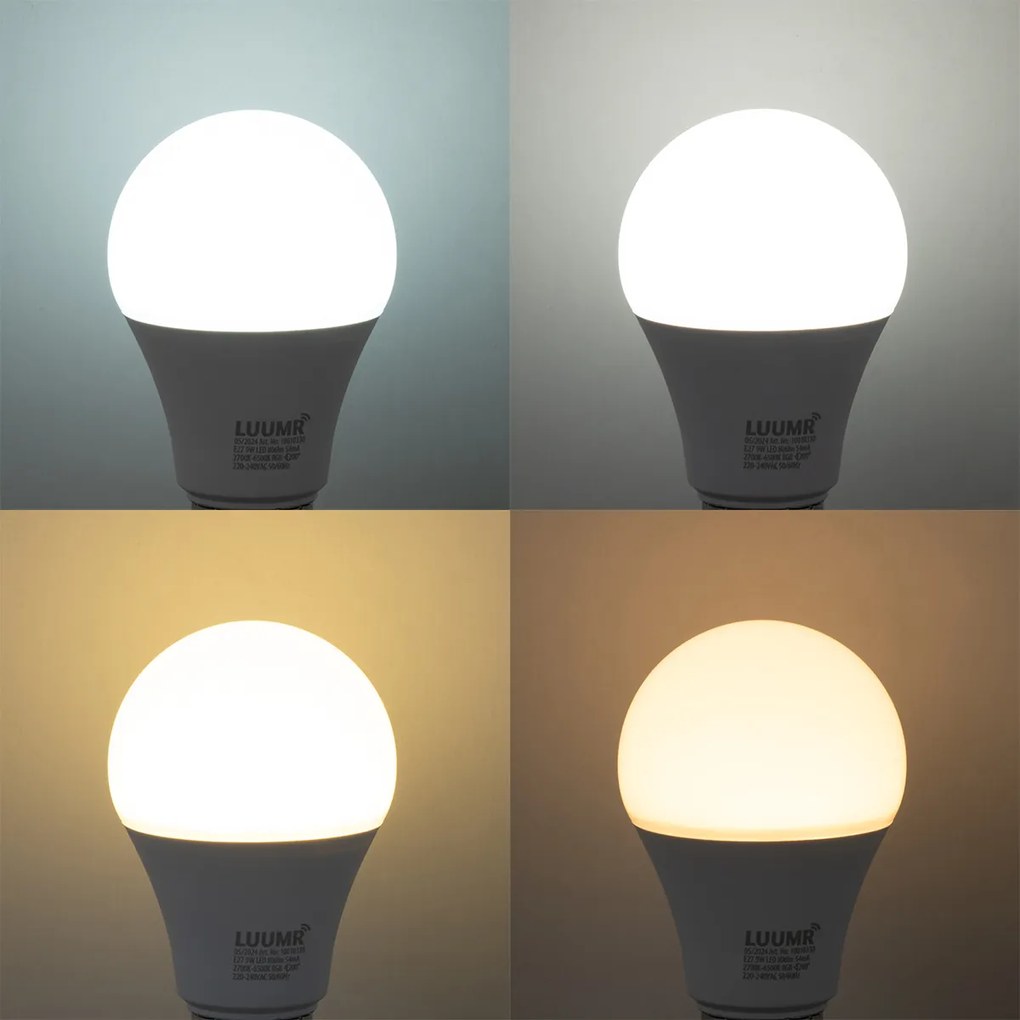Sada 3 inteligentných stmievateľných LED žiaroviek E27 A60 9W 806 lm 2700K-6500K vrátane Zigbee Smart Hub