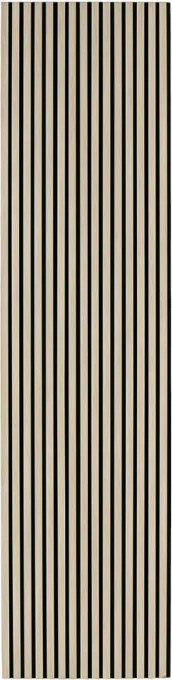 Drevený akustický panel, 2400 x 600 mm, B2BP006, dub morený